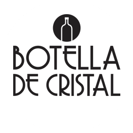 logotipo botellas de cristal para agua